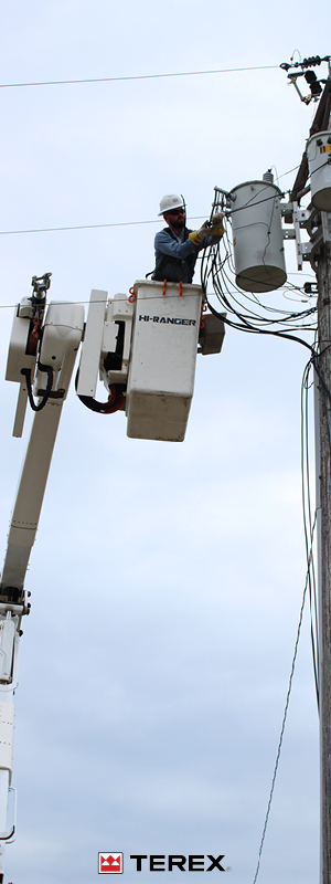 Terex Utilities Aerial Bucket Truck Work